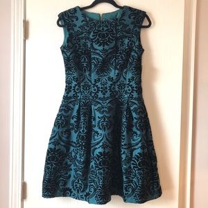 Velvet Damask Detail Dress